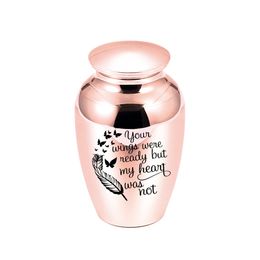 Your Wings were Ready My Heart was Not - Cremation Urns Ashes Holder Keepsake Memorial Mini Urn Funeral Urn Jewellery 70x45mm