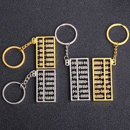Metal 8-Gear 6-gear Abacus Keychain Creative Car key pendant business advertising Promotion small Gifts wholesale