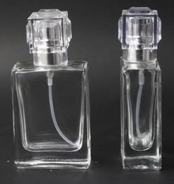 30ML square glass perfume bottle 30ml cosmetic empty bottle dispensing nozzle spray bottles opp package