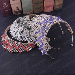 5 Colors Crystal Rhinestone Tiaras Crowns Headbands Bride Headpiece Head Chain Jewelry Women Wedding Hair Accessories