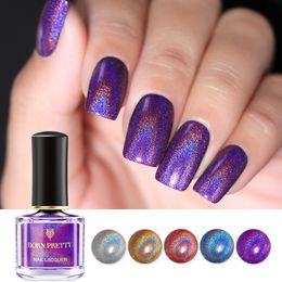 BORN PRETTY Holographic Laser Nail Polish 6ml Flourish Series Varnish Shining Glitter Nail Art Lacquer Polish