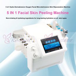Professional 5in1 hydro dermabrasion bio microcurrent skin scrubber water microdermabrasion oxygen spray gun facial skin cleansing salon use