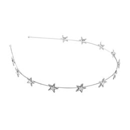 Gold Silver Star Headband Hair Jewelry Accessories Beach Summer Thin Chain Simple Women Girl Hairband Head Band