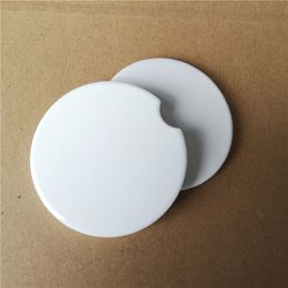 sublimation blank car ceramics coasters 6.6*6.6cm hot transfer printing coaster blank consumables materials factory price