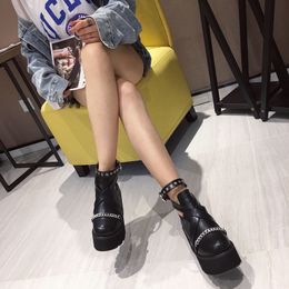 hot salecowboy boots for womens boots heels fall thick high heels fall shoes punk for women goth lja859