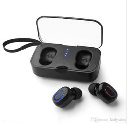 Quality T18S TWS V5.0 Bluetooth Earphones Stereo Bass In-ear Wireless headphone Earbuds with Charging box Sports Headsets t18