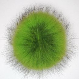 fashion accessories 100% genuine raccoon dog fur pompoms ball for hat acessories black pom poms decoration