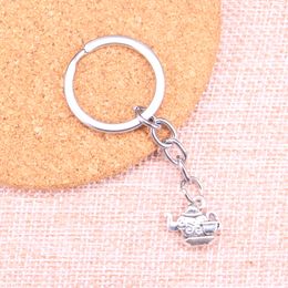 New Keychain 13*15mm teapot Pendants DIY Men Car Key Chain Ring Holder Keyring Souvenir Jewellery Gift