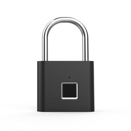 Fingerprint ID Keyless Door Lock Smart Padlock Quick Unlock Zinc Alloy Metal Self Develop Chip Lock USB Rechargeable Multipurpose Security