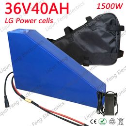 36V 500W 1000W 1500W lithium Battery 36V 40AH Electric Bike Battery 36v 40ah lithium ion Battery use LG cell With 5A charger