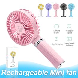 S8 Mini Portable Fans Super Mute Removable Holder USB Charging Adjustable Wind Handeheld Fan For Home Office Outdoor Use with Retail Box