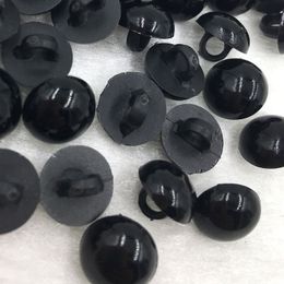 500pcs 10mm Acrylic Mushroom Black Shank Buttons Plastic Decorative Button Negro DIY Sewing Eye For Dolls Toy Eyes PT133