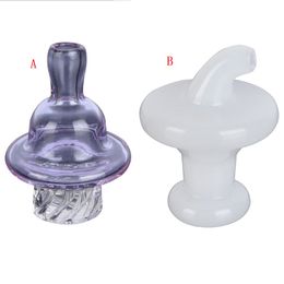 Wholesale Colorful Glass bubble Carb Cap And Cyclone Spin Carb Cap For Quartz Thermal P Banger Nails Flat Top Quartz Banger Glass Bongs