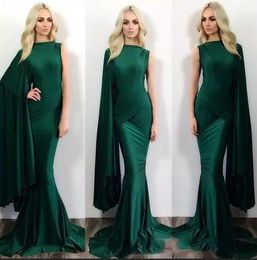 2019 Dark Green Mermaid Formal Prom Dresses Michael Costello One Shoulder Sweep Train Plus Size Evening Party Gowns Custom