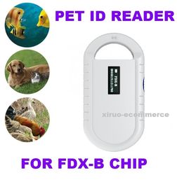 2sets 134.2Khz RFID Reader Pet Microchip Scanner Recognition RFID Card reader Microchip Scanner Reader FDX-B ISO Animal Chip Alarm