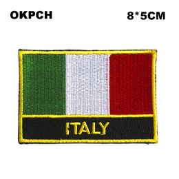 Free Shipping 8*5cm Italy Shape Mexico Flag Embroidery Iron on Patch PT0206-R