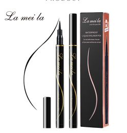 LAMEILA makeup black eye liner Lasting waterproof sweatproof Non halo dyeing eyeliner liquid eyeliner pen 2G