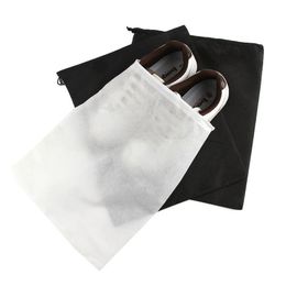 Storage Bag Non Woven Reusable Shoe Cover With Drawstring Case Breathable Dust Proof Sundries Package Home Tool RRA1923