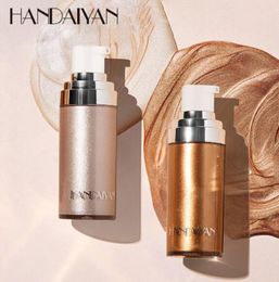 Handaiyan Metallic Highlighter Liquid Luminizer Shimmer highlighters Makeup Palette Body Bronzer Liquid Make Up bodys cream