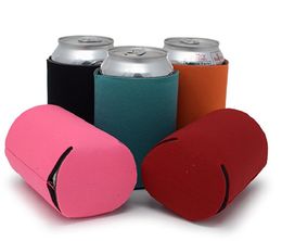 Wholesale Blank tools Neoprene Foldable Stubby Holders Beer Cooler Bags For Wine Food Cans Cover SN1104