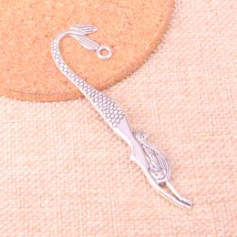 18pcs Charms double sided mermaid bookmarks 82mm Antique Making pendant fit,Vintage Tibetan Silver,DIY Handmade Jewellery