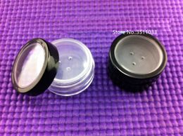 Pack of 50 100 Empty Plastic Loose Powder Compact Case With Sifter DIY Round Cosmetic Powder Refillable Jar With Transparent Lid