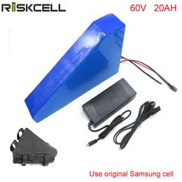 Triangle ebike lithium battery 60v 20ah electric bicycle battery 60v 2000w electric scooter battery for bike For Samsung cell