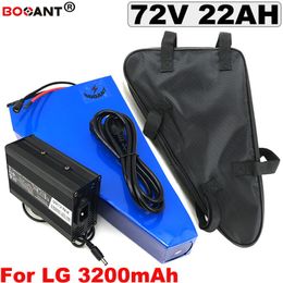 72 v triângulo E-bicicleta 20ah Bateria De Lítio para LG 72 Celular 18650 V Bateria Bicicleta Elétrica para 1500 W 3000 W Motor com 50 Ampèr