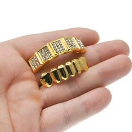 Fashion Design Mens Dental Grills Accessories Gold Plated Teeth Party Gift Women Rose Grillz Luxury Golden Tooth Jewelry