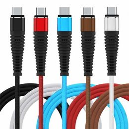 Quick charging Usb Cables 1m 3ft type c micro v8 braided metal alloy fabric alloy cables wire for samsung s7 s8 s9 edge htc