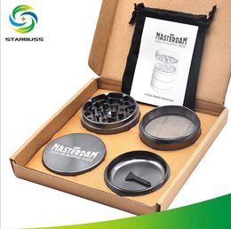 Aluminum Alloy Smoke Grinder High-end Gift Box Metal Smoke Grinder Diameter 63mm Four-layer