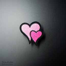 Heart (Size:3.4X3.8cm) DIY Cartoon Badges Embroidery Patch Applique Ironing Clothing Sewing Supplies Decorative Badge