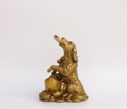 Opening pure copper dog decoration money dog lucky zodiac dog home Feng Shui office gifts