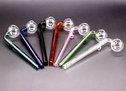 Colorful Pyrex Oil Rig Burner Water Smoking Pipes Glass Bongs Shisha Hookahs Tube for Tobacco