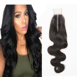 Brazilian Virgin Human Hair 2X6 Lace Closure Body Wave With Baby Hairs Two By Six Closure Ruyibeauty 10-24inch Middle Part