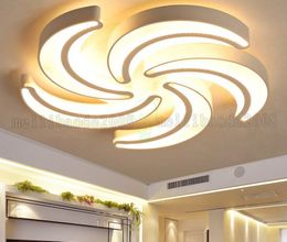 Simple 3/5/8 Lights Acrylic Ceiling Lamps Lighting Creative Warm Romantic LED Light For Restaurant Roof Living Room Bedroom Postmodern