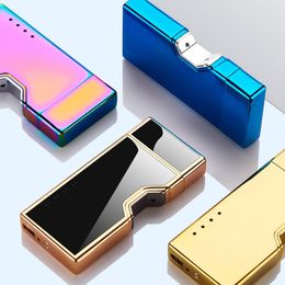 Colorful Zinc Alloy Innovative Rotate ARC USB Charging Lighter Infrared Induction Portable For Cigarette Tobacco Smoking Hot Cake DHL