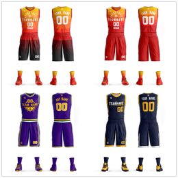 Custom Men Kids Basketball Set Uniformi kit college Basketball Maglie Tute sportive Tute da allenamento personalizzate fai-da-te
