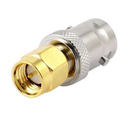 Freeshipping 100Pcs Brass BNC Female to Gold Plated SMA Male Plug Coax RF Coaxial Coax Antenna Adapter Connector