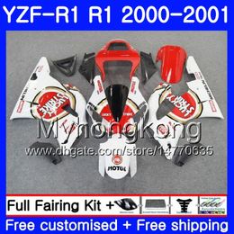 Body For YAMAHA YZF 1000 YZF R 1 YZF-1000 Lucky red blk YZFR1 00 01 Frame 236HM.27 YZF-R1 00 01 Bodywork YZF1000 YZF R1 2000 2001 Fairing