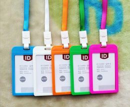 6.6cmx10.9cm Business Card Holder Plastic New Durable Hard IPX 3 Waterproof ID Badge Holder With Sling