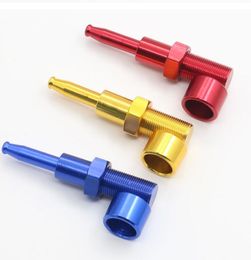 Screw Metal Pipe 8cm Portable Nut Shaped Tobacco Pipes Filter Smoking Hand Pipe Oil Burner Tobacco Pipes Smoking Accessories GGA3621-3