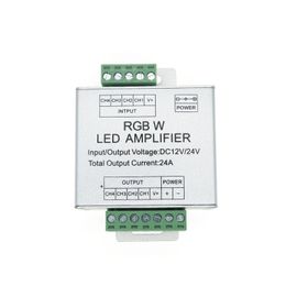 LED RGBW Amplifier controller DC12/ 24V 24A 4 Channel Output Strip light Power Repeater Console