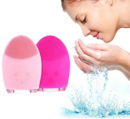 Silicone Facial Cleansing Instrument silicon face pore cleaner washing brush Vibration Skin Care Cleansing Face Cleaning Brush Massager