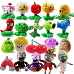 New 5" Plants VS Zombies Soft Plush Toy With Sucker A full 1 set 14 pcs OTH864