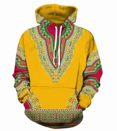 Bazin Riche Men African Dashiki Hoodie Traditional 3D Pattern Pullover women hiphop african clothes Colourful Ethnic Sweatshirt