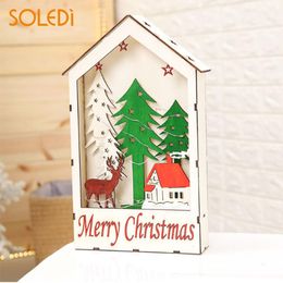 Christmas Deer Light LED Plaque Sign Luminous Wooden 3D Party Indoor Home Decor Gifts