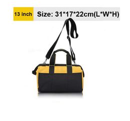 13" Tool Bags Small Thicken Hardware Professional Electrician Repair Storage Work Bag Holder Close Top Wide Mouth