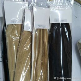 Top Quality Human Hair Extensions 12-24" 200strands lot Keratin Stick Hair Brazilian Virgin Hair Extension Remy, 1gram strand straight har