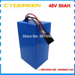 3000W 48V Electric bike Lithium battery 48V 50AH bicycle battery 3500MAH 35E Cell 70A BMS 54.6V 5A Charger Free shipping